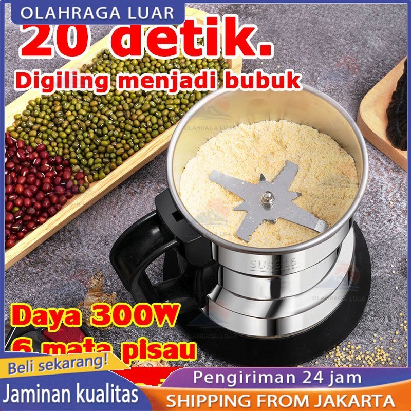 Batu bata bisa pecah Alexd Mesin bubuk tepung Penggiling kopi 400g Grinder Herbal Biji Kacang Obat M
