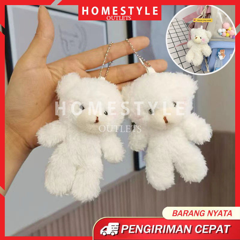 Gantungan Tas Kunci Teddy Bear Beruang Liontin Tas Sekolah Liontin Beruang Mewah Liontin Ransel Lion