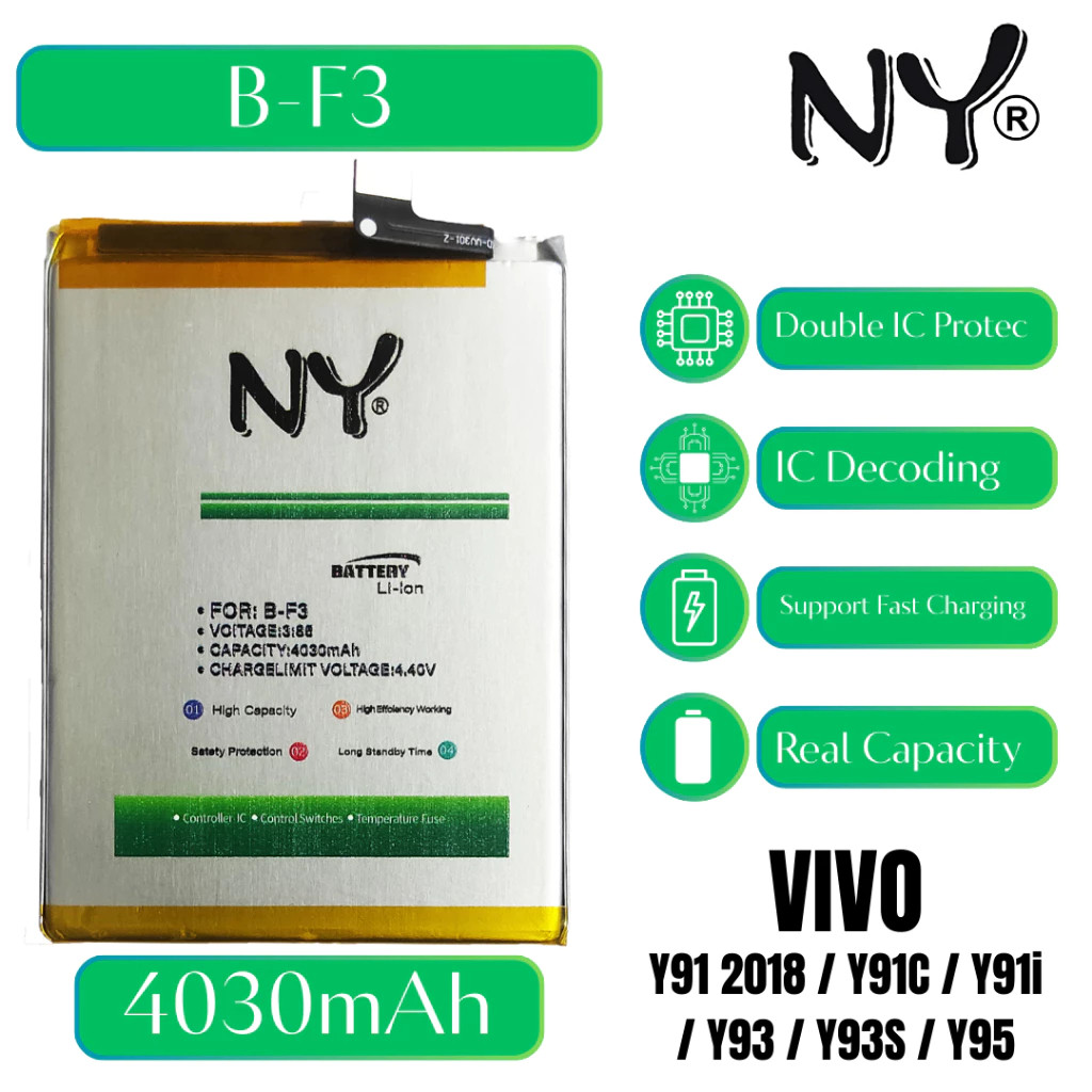 NY BATERAI EXCELLENT VIVO B-F3 / Y91 / Y91C / Y91i / Y93 / Y93S / Y95 4030mAh BATTERY | BTR EXCELLEN