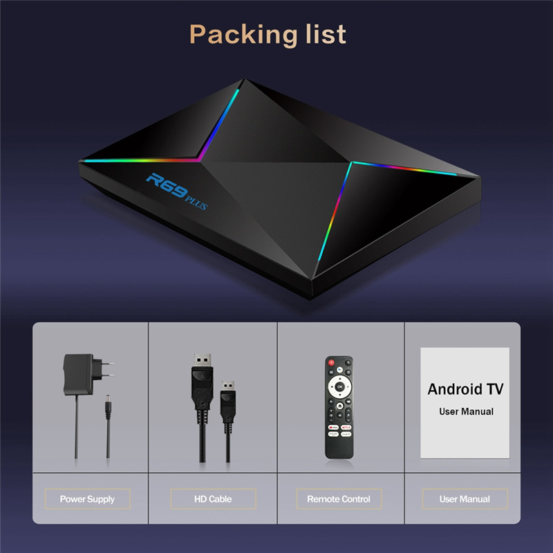For Android14 R69 Plus Tv Box H728 Wifi 6 IPTV HD 8K Smart OctaCore ARM Cortex A55 5G Bluetooth 1000