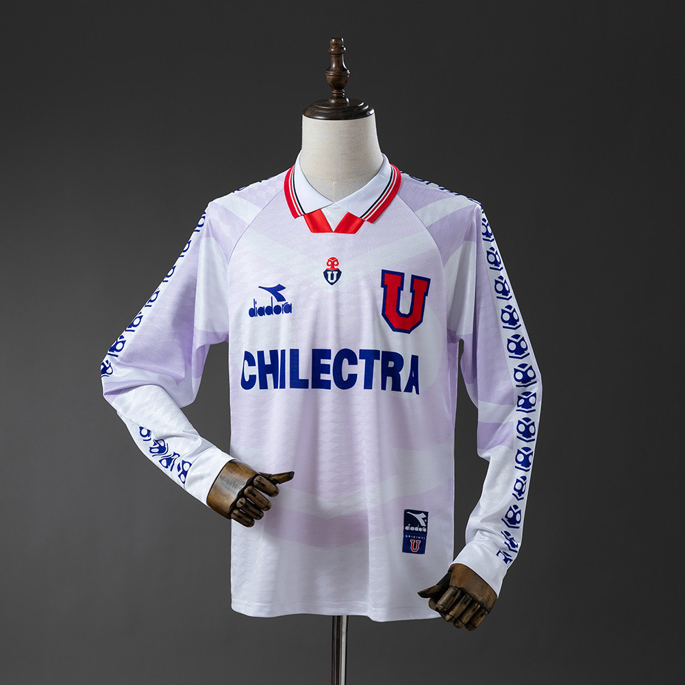 Jersey Universidad de Chile 1996 Away Jersey Long Sleeve T shirt pria