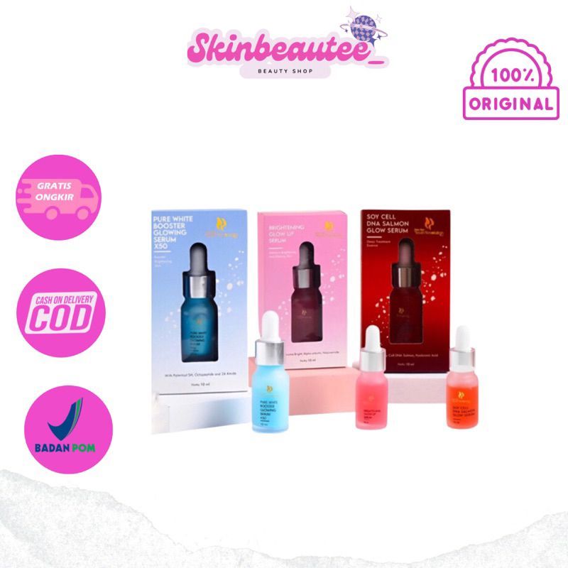 (NLBEAUTY.ID) house Of Beauty Pure White Booster Glowing Serum X50 Serum Glowing Viral | Skin Youth 