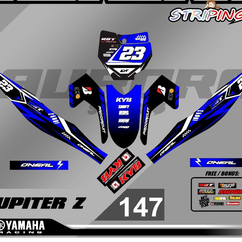 Striping Terbaru Rbt Jupiter Z Burhan Rbt Bebek Modif Supermoto Yz Crf Klx Kx Ktm Rbt New