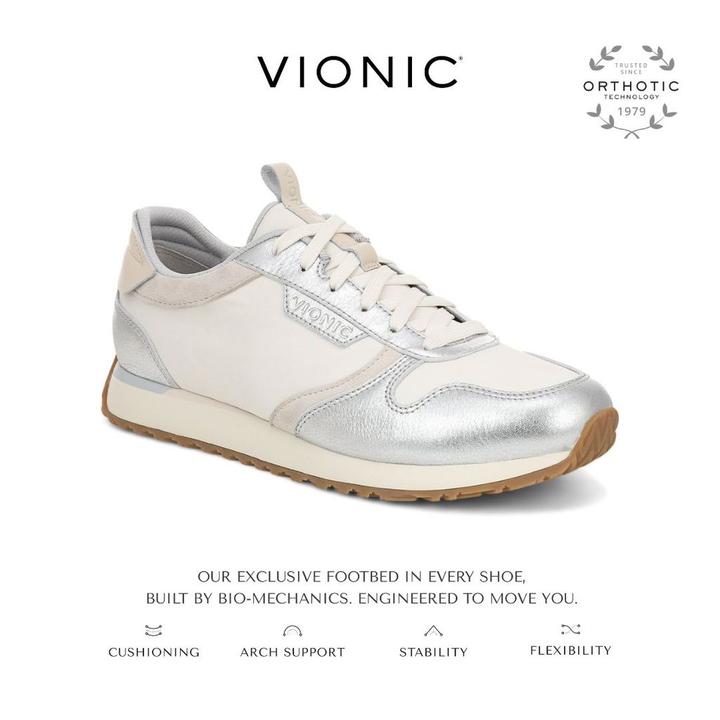 Vionic Monarch Ivory Silver Sepatu Wanita