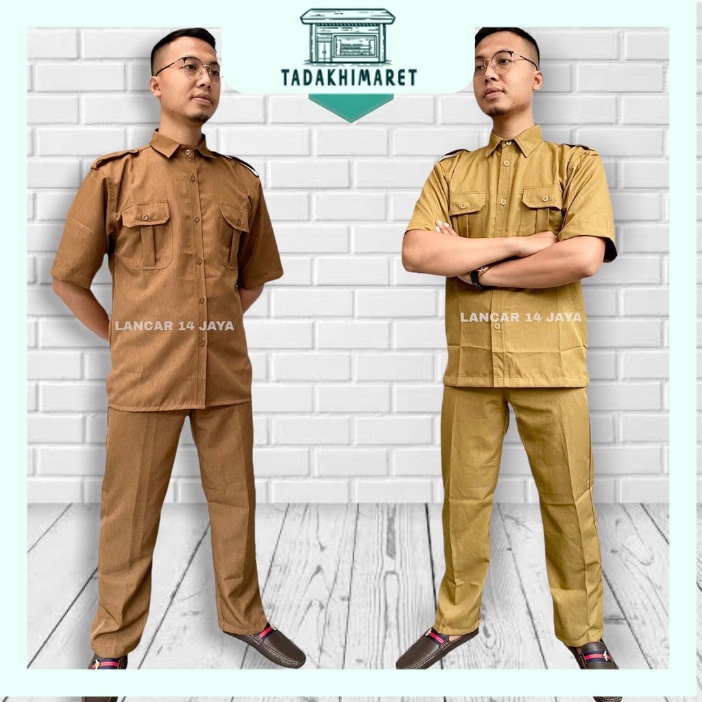SALE Seragam PNS Seragam Pemda Pria Khaki / Celana PNS keki / Kemeja PNS keki / Atasan Pemda / Celan