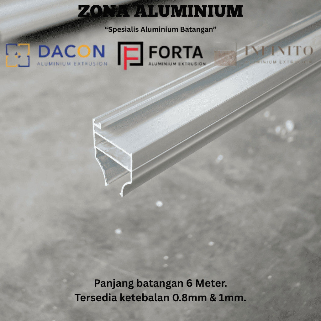 DACON FORTA INFINITO Aluminium Batangan 1823 Daun Jendela Klasik untuk Casement Window