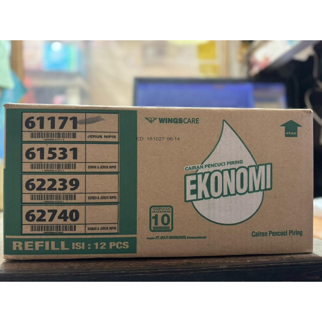 Ekonomi Cairan Pencuci Piring 650 ml @ 12 pcs / 1 dus