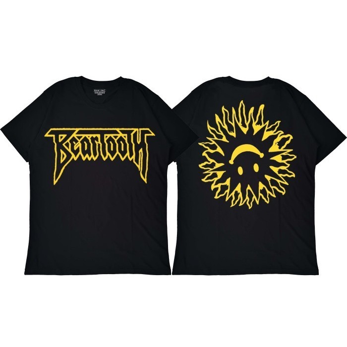 Baju Hitam Pria Kaos Band Beartooth Sunshine / T-shirt Musik Distro - S