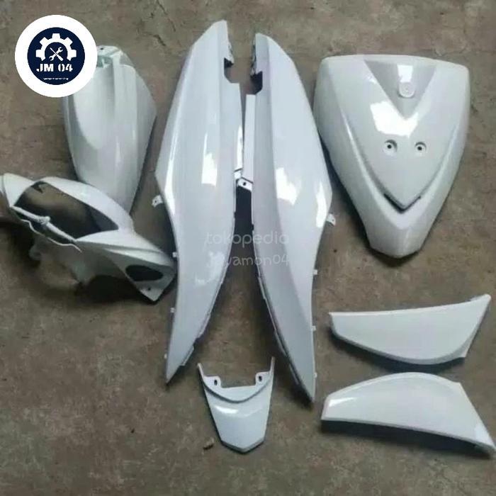 COVER BODY HALUS MOTOR YAMAHA MIO J WARNA PUTIH