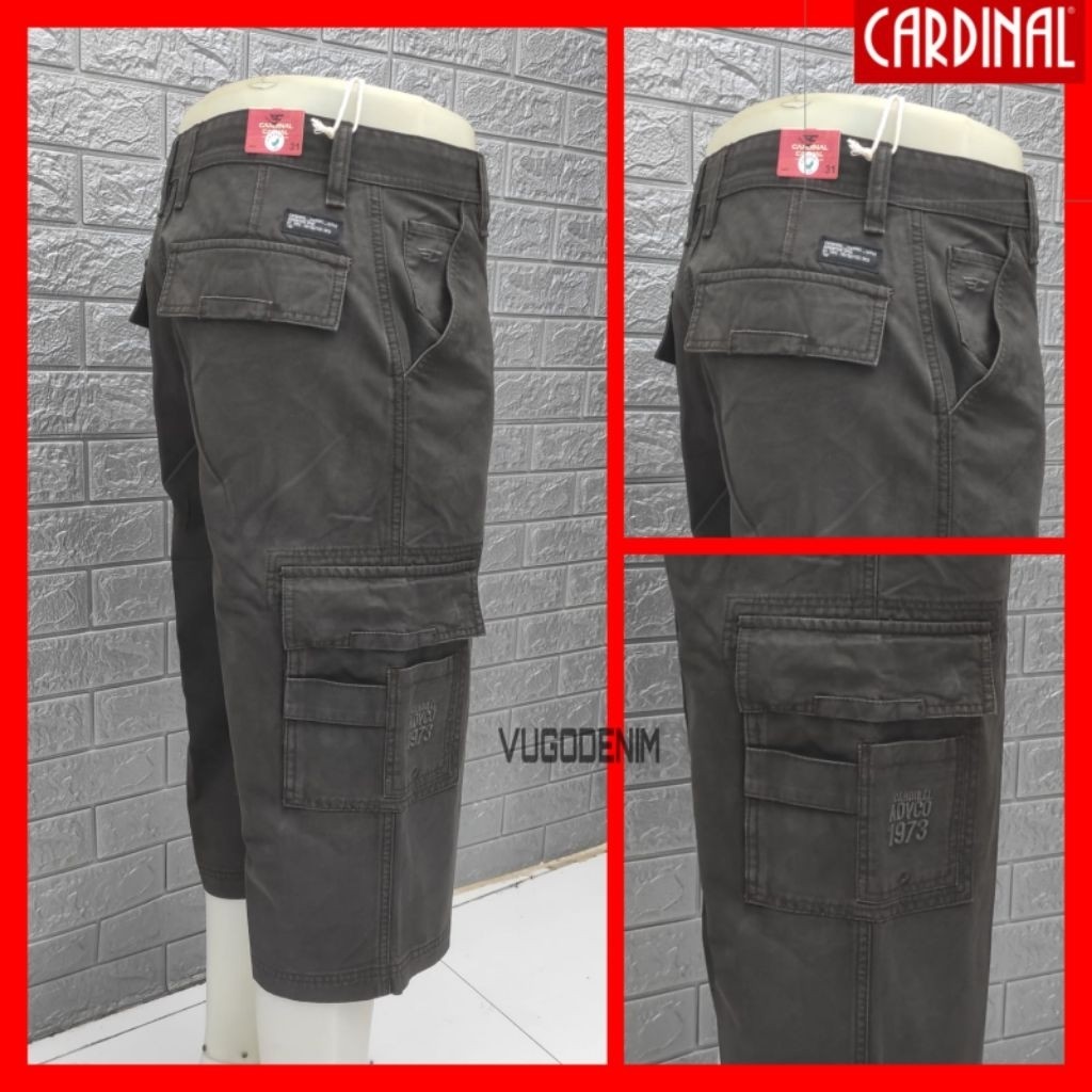 PROMO PESTA GAJIAN CARDINAL 7/8  sz 27-38  ( di bawah lutut ) / celana 7/8 cargo pria 100% ORIGINAL 