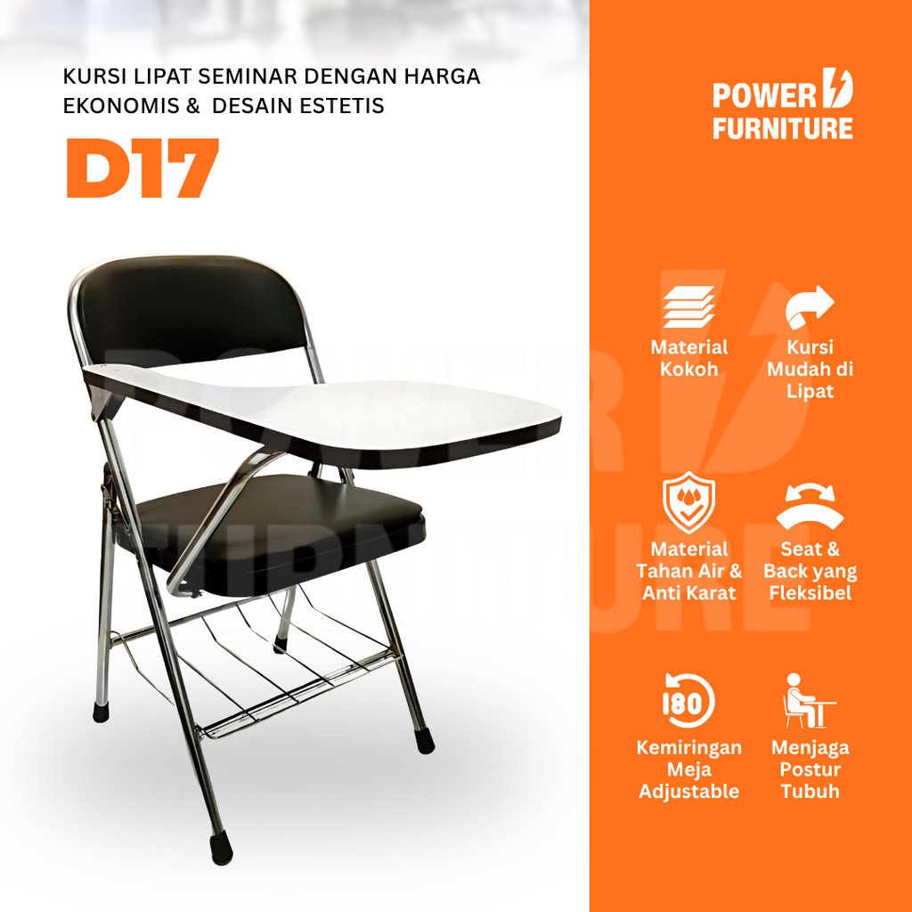 D17 Kursi Kuliah Lipat – Kursi Meja Lipat Kuliah | Kursi Lipat Kampus Termurah