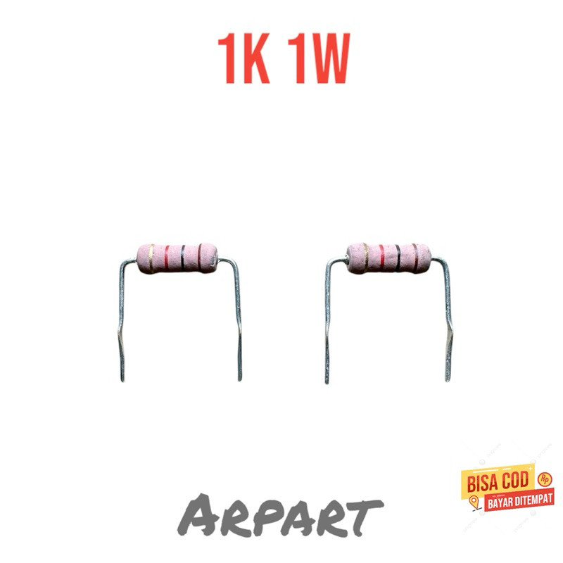 resistor 1k 1w pink japan bodi kecil