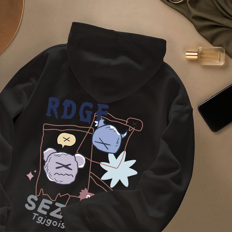 Kaos Murah Id - Hoodie Lengan Panjang Oversize Korean Style | RDGF SEZ Warna Warni | Unisex Kekinian