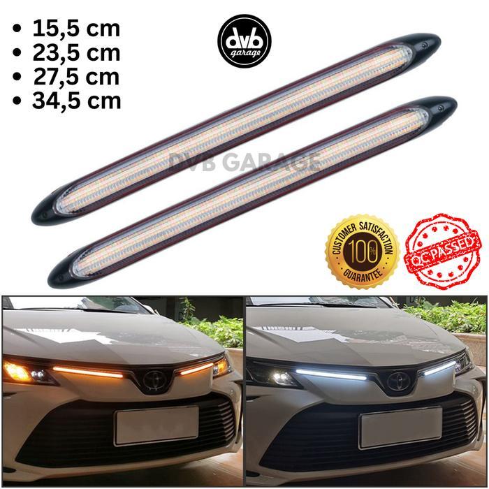 AUTOPARTS LED DRL DAYTIME RUNNING LIGHTS 12V - UNIVERSAL MOBIL SEIN LAMPU - 15,5 CM