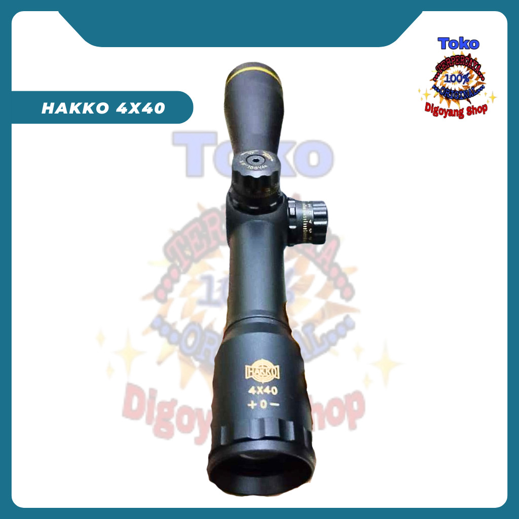 TEROPONG TELESKOP Hakko 4X40 Tube 25 Ring Gold Gamo 3-9x40 Sudah Anti geter Bisa COD