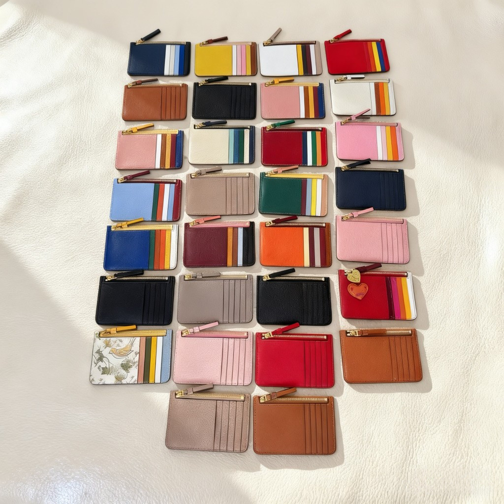 T8  Dompet Kecil Wanita, Dompet Kartu Berwarna-warni dan Lucu