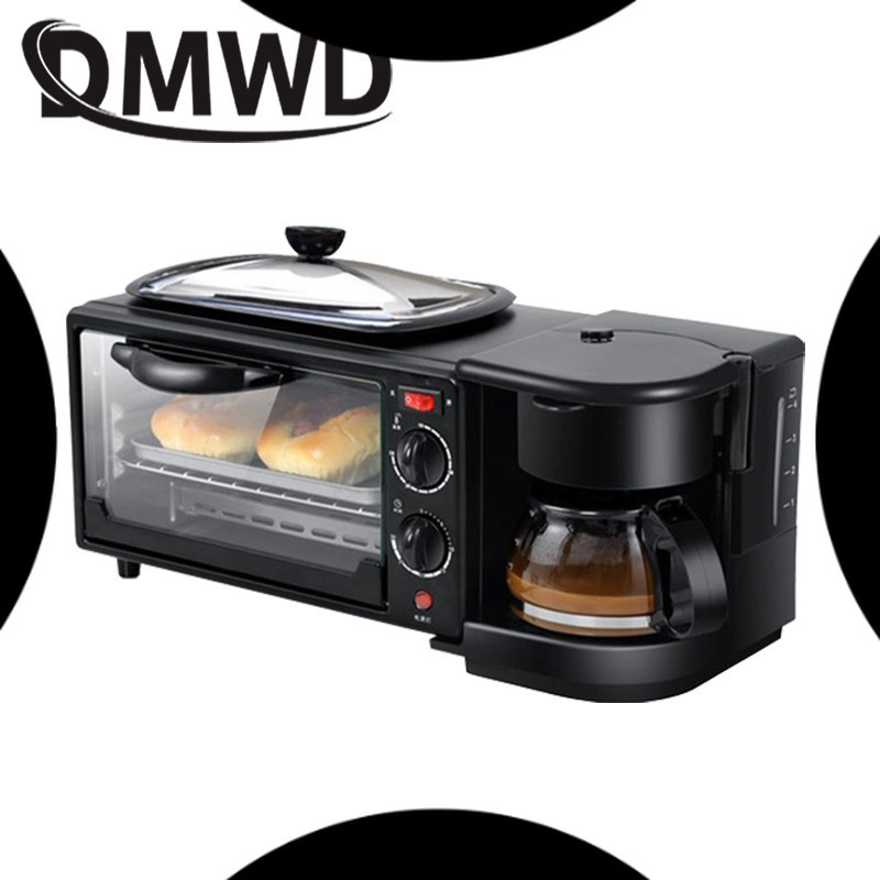 SALE  110V/220V 3-in-1 Breakfast Machine Drip American Coffee Maker Cooker Teppanyaki Bread Pizza Ov