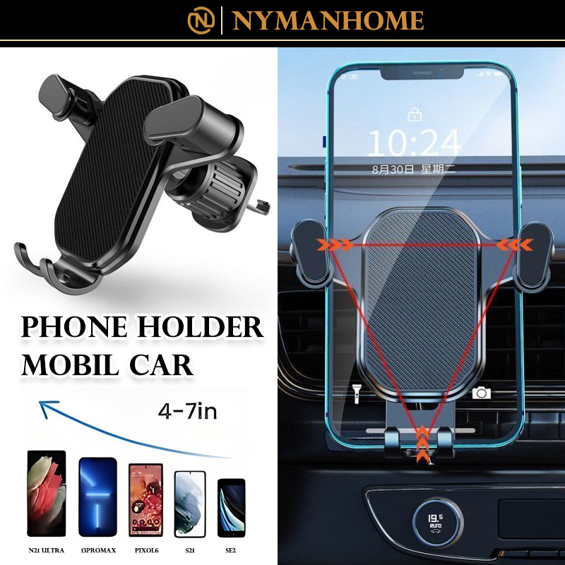 Phone Holder Mobil Otomatis 360 Derajat Universal/Suction Dashboard Phone Universal Holder Penyangga