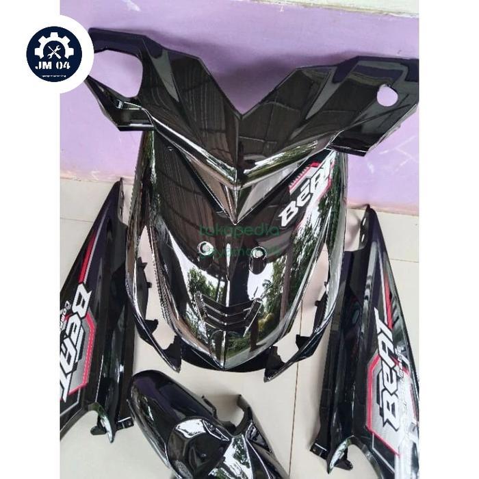 Cover body full halus motor honda beat karbu lama 2008-2009+striping warna hitam