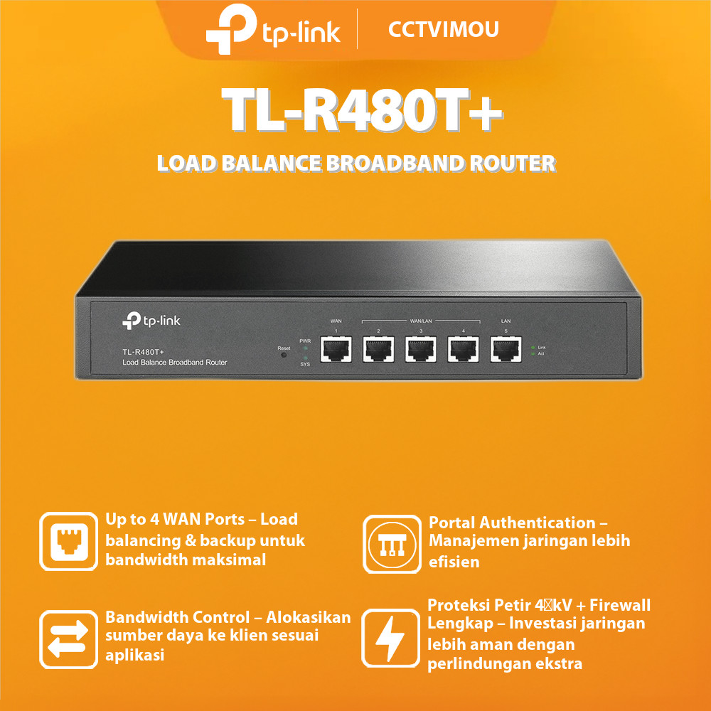 TP-LINK TL-R480T+ LOAD BALANCE BROADBAND ROUTER