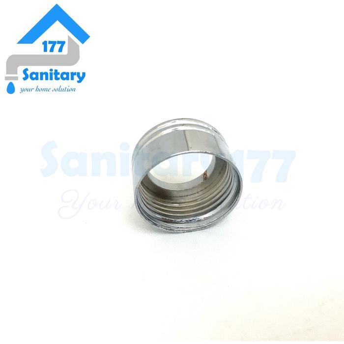 Ring kuningan sambungan kran angsa tanam meja 25mm -27mm-Drat dalam 27 mm spare part keran air sink 