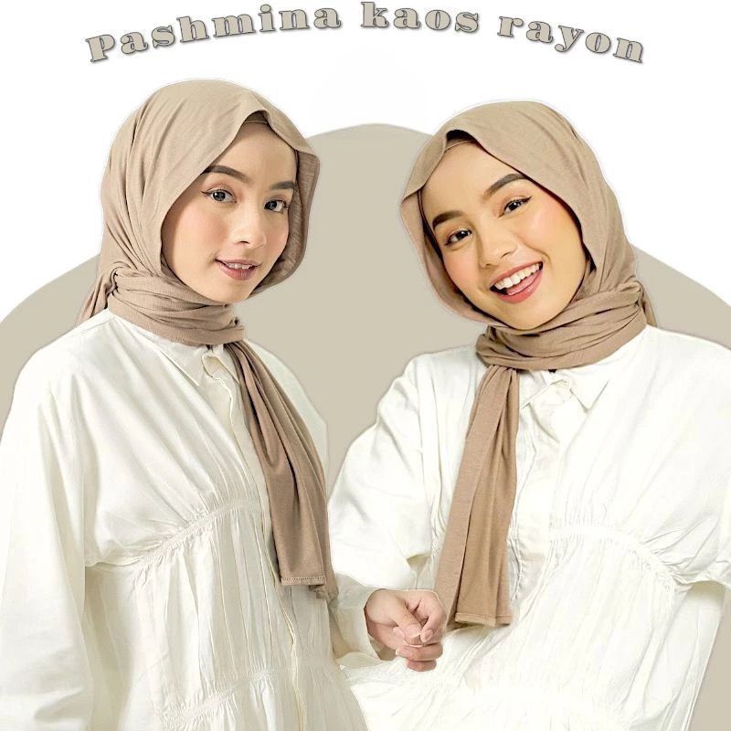 HIJAB PASHMINA KAOS RAYON PREMIUM  STYLE KOREA HIJAB KEKINIAN TERLARIS