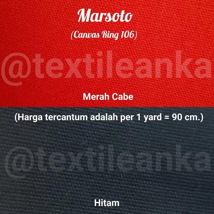 Kain Marsoto Kanvas Marsoto Canvas Marsoto (Bahan Topi Bahan Tas) - Hitam