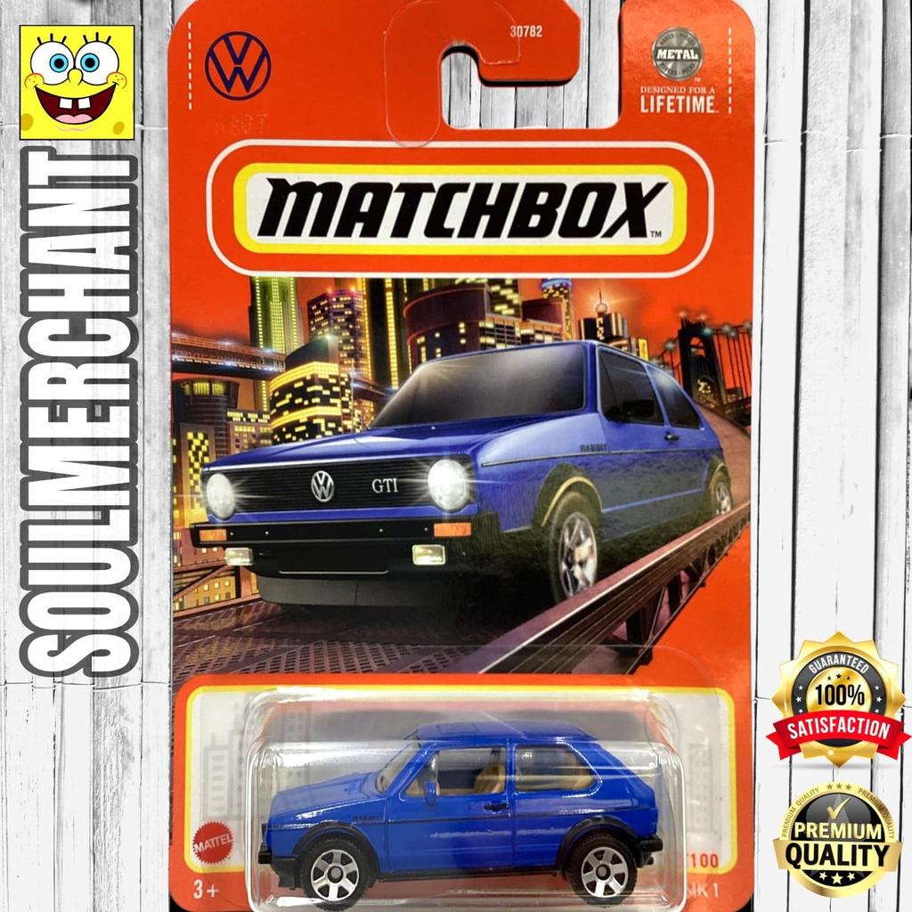 Matchbox Volkswagen Golf MK 1 Biru Diecast Mobil VW