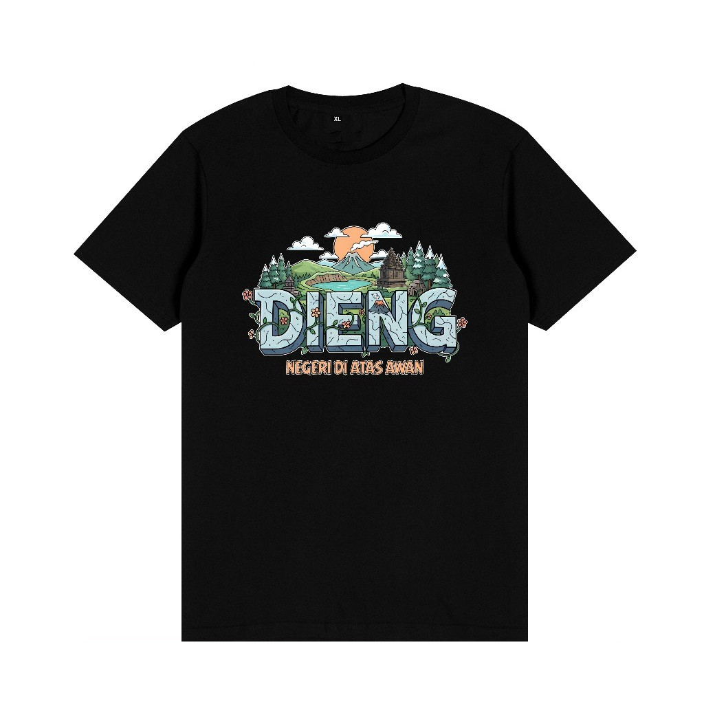 KAOS SOUVENIR OLEH OLEH DIENG BAHAN KATUN KAOS DIENG PLATEAU