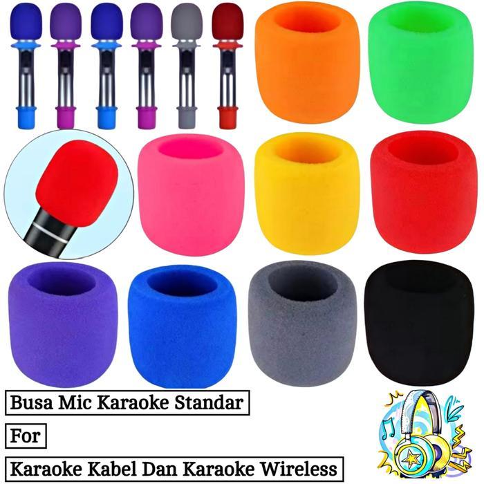 Sarung Penutup Busa Mic Karaoke / Cover Penutup Mic Karaoke / Foam Microphone Karaoke - Busa Mikrofo
