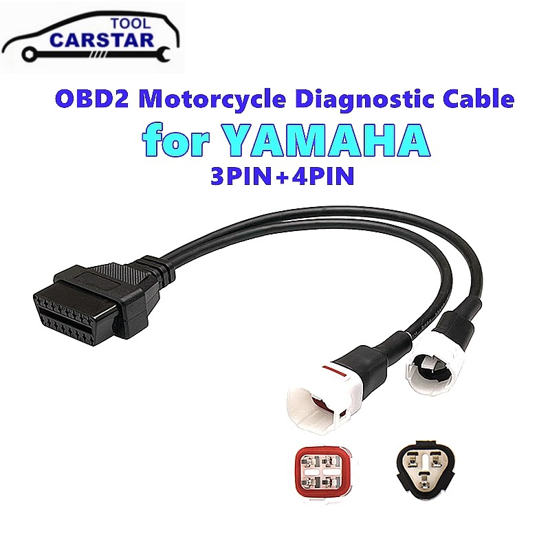 OBD2 Motorcycle agnostic Cable For YAMAHA 3Pin 4Pin Motorcycle 3 And 4 Pin OBD2 agnostics Connector 