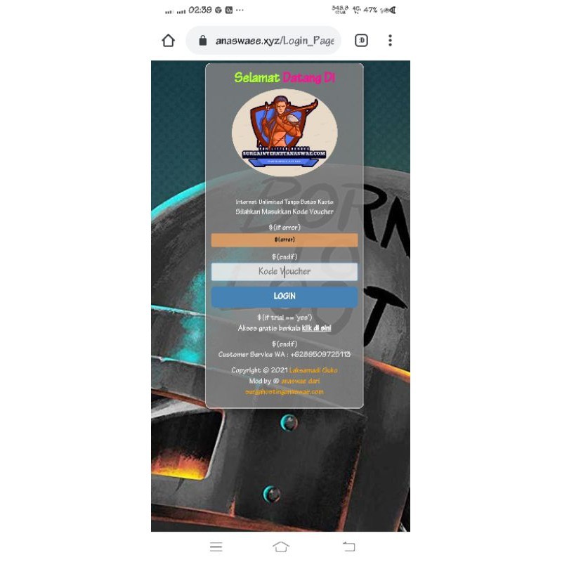 TEMPLATE LOGIN PAGE HOTSPOT PREMIUM MIKROTIK RT RW NET RESPONSIF KEREN #21