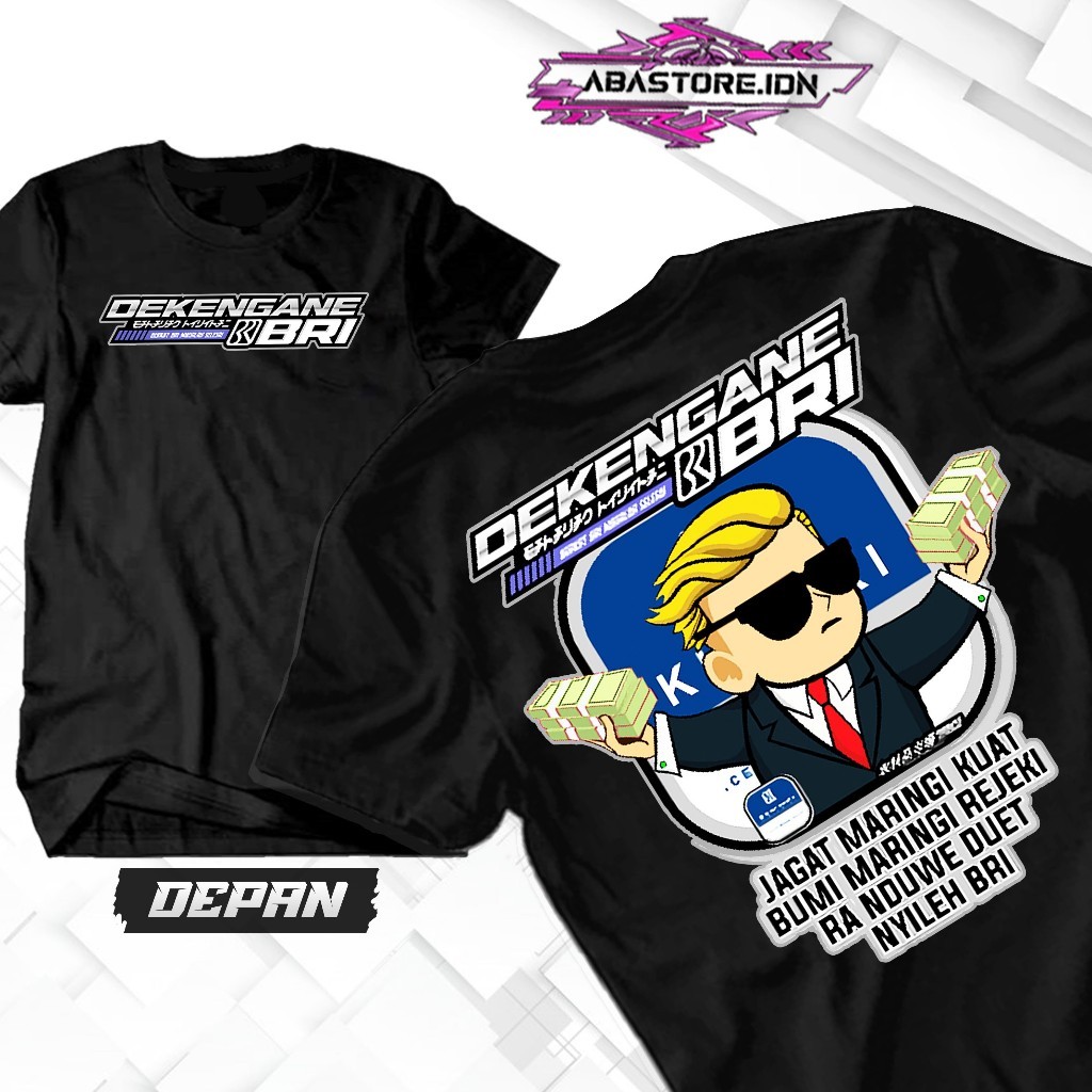 hokikaos88Kaos Dekengan BRI TL / Kaos Kata Kata / Kaos Pekerja Keras / Kaos Pria Wanita ~ FREE STIKE