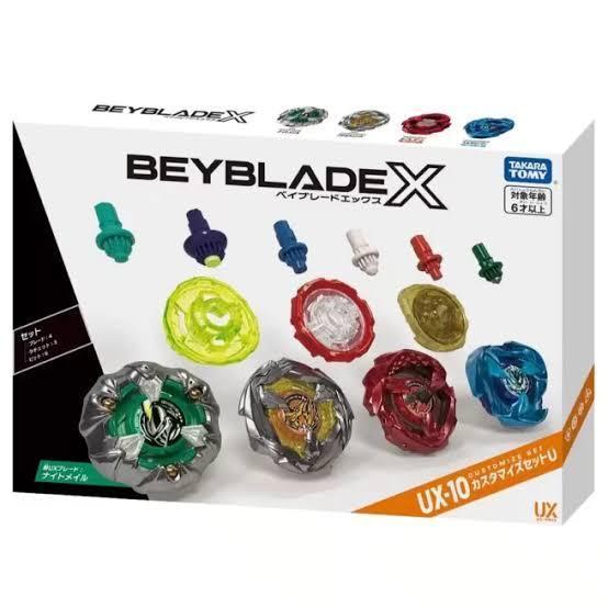 Beyblade X Ux-10 Customized Set Knight Mail Tyranno Rush Point Condition Still Sealed Full Set Can