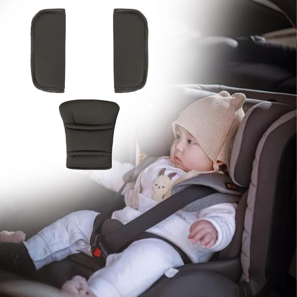 Stroller Shoulder Strap Cover with Crotch Pad Soft Seat Belt