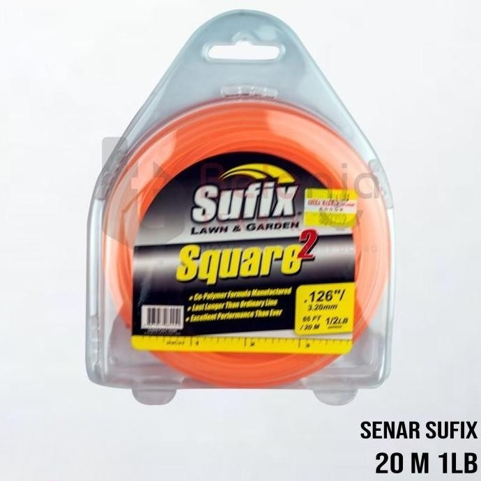 Sufix Tali Senar Mesin Potong Rumput Kotak 20 Meter Trimmer Line 3.2MM