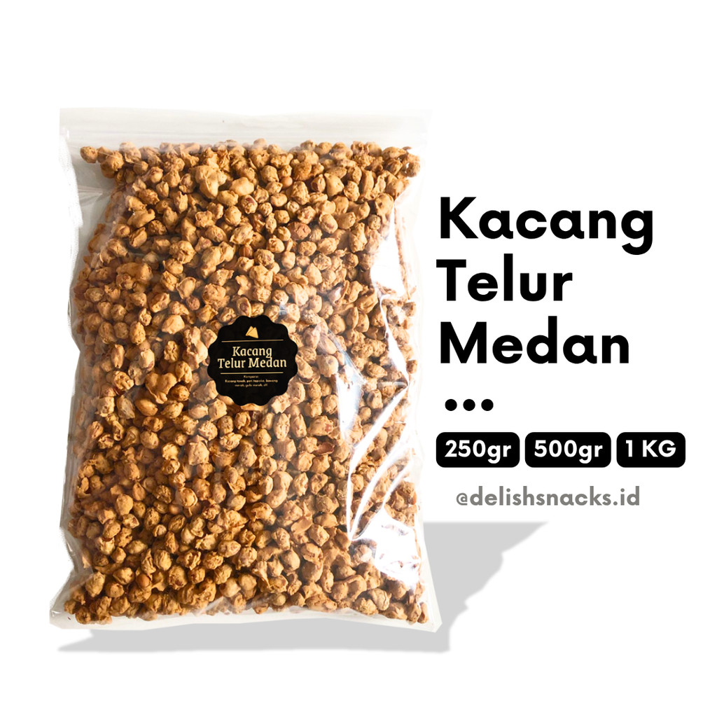 [DELISH SNACKS] Kacang Telur Medan (Grosir) 250gr 500gr 1 KG / Snack Cemilan Grosiran Kiloan Camilan