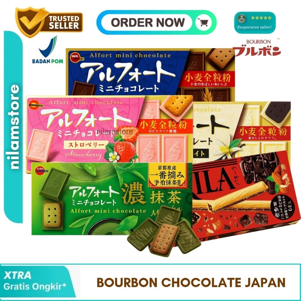 Coklat Bourbon Alfort Mini - Coklat Import Jepang HALAL