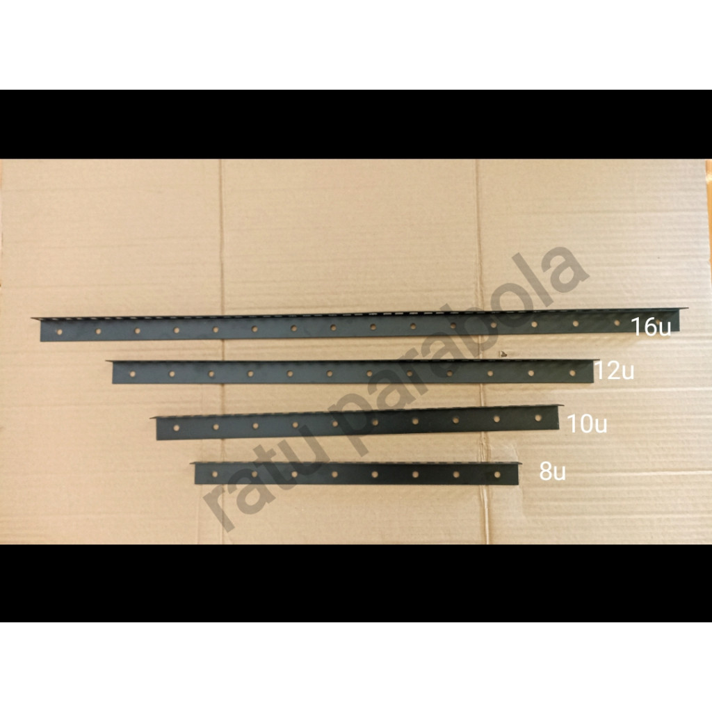 Plat rak  Lis siku besi hardcase siku lubang 8u 10u 12u 16u
