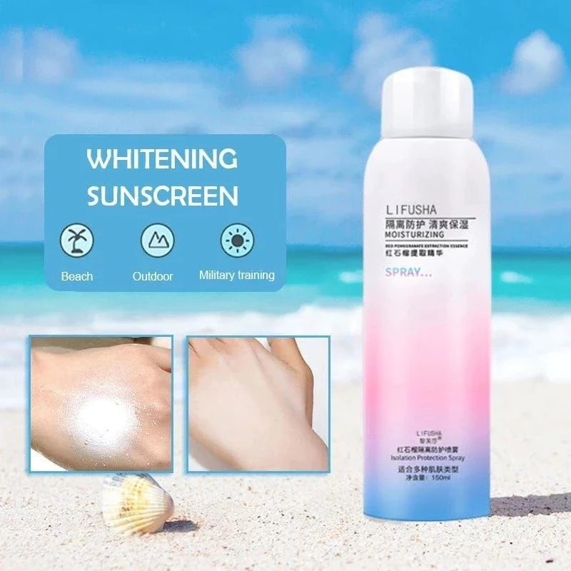 Lifusha spray pemutih kulit sunscreen spray 150ml maycreate whitening spray PERFECTBEAUTY