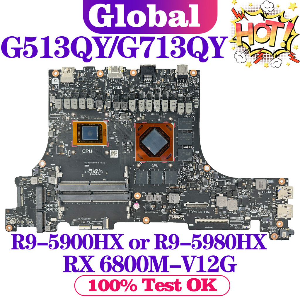 G513QY G713QY G513 G713 Mainboard For ASUS Laptop Motherboard R9-5900HX R9-5980HX RX6800M-V12G