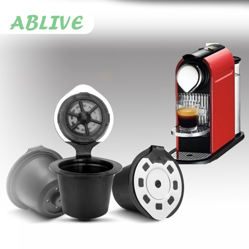3pcs/Set Reusable Refillable Coffee Capsule Capsule Kapsul Kosong Filter Kapsul Kopi Isi Ulang For N