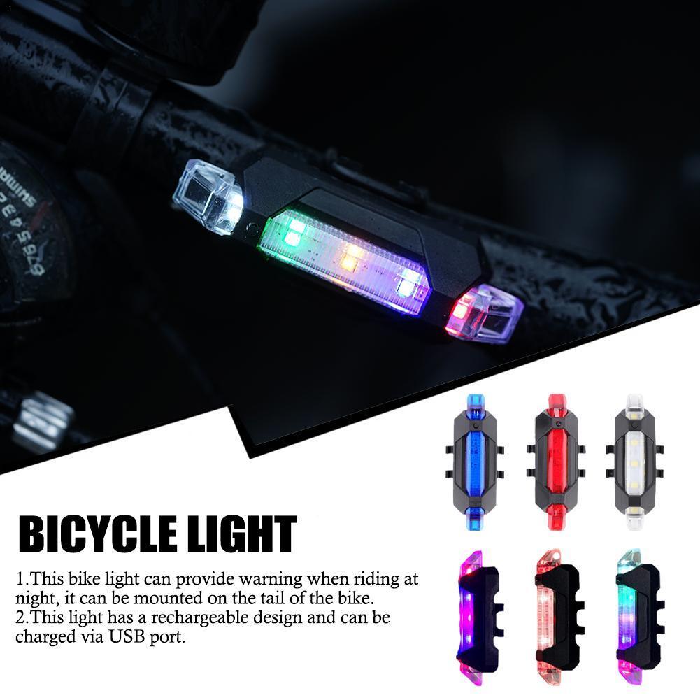 Bicycle Riding Tail Lights Charging Bicycle Tail Lights Road Mountain Bike Warning Lights Night Ridi