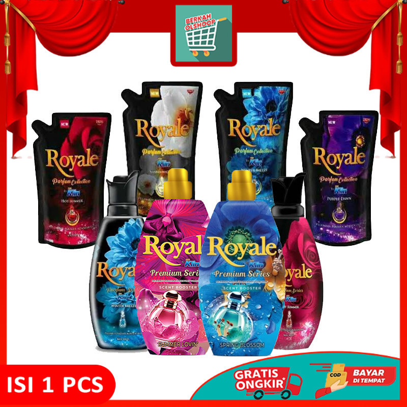 ROYALE PEWANGI SOFTENER SO KLIN 750 ML REFILL - 600 ML BOTOL ALL VARIAN ISI 1