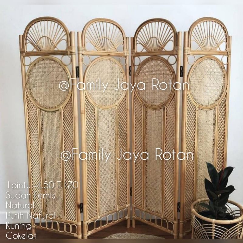 taviraco - PREMIUM SEKAT PEMBATAS RUANGAN ROTAN MODEL EXPORT/TIRAI ROTAN