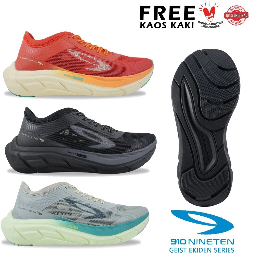 Sepatu Running 910 Nineten Geist Ekiden Hyperpulse Sepatu Olahraga Lari 910 Nineten Geist Ekiden
