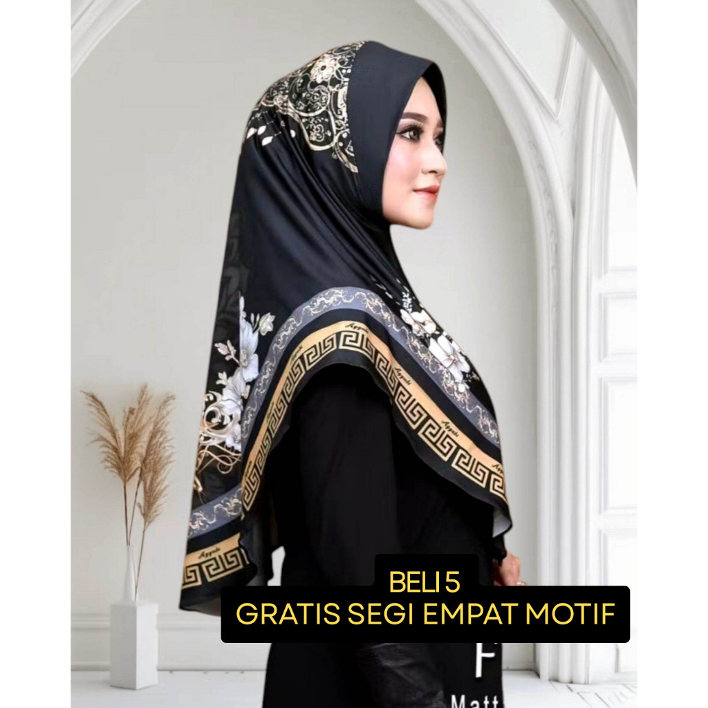 promo terbatas Khimar Printing CANTIKA PED Motif Bahan Jersey Motif Printing