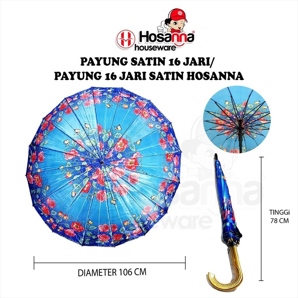 PAYUNG SATIN 16 JARI/ PAYUNG 16 JARI SATIN HOSANNA