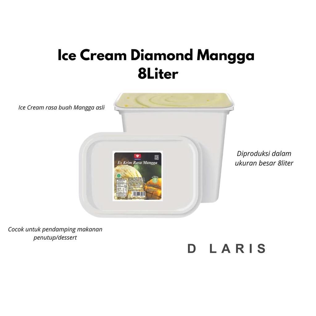 Ice Cream Diamond Mangga 8liter es krim box besar 8L rasa buah mangga yang creamy lembut enak