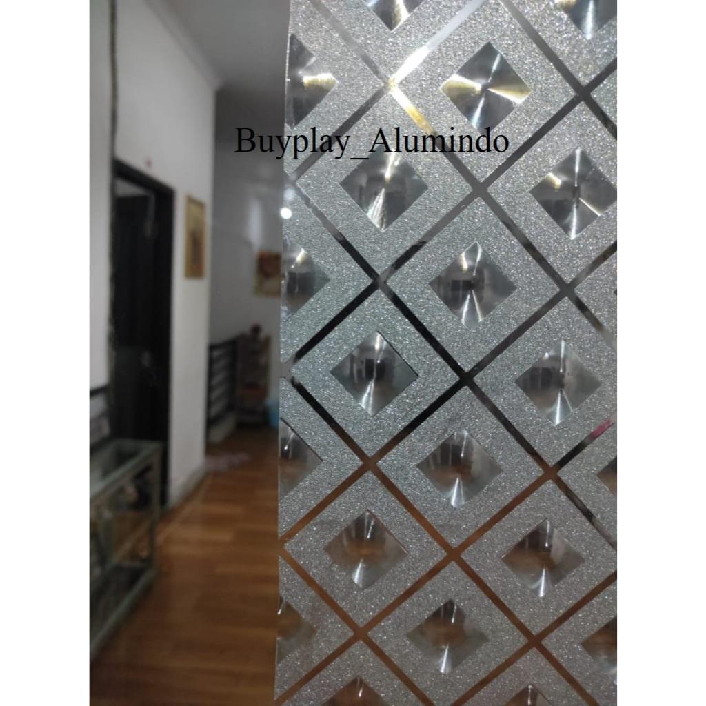 Sticker/Stiker Kaca Jendela /Kaca Film Rumah/Pelapis Kaca/Sandblast Sanblast Sunblast motif 3D 3040 